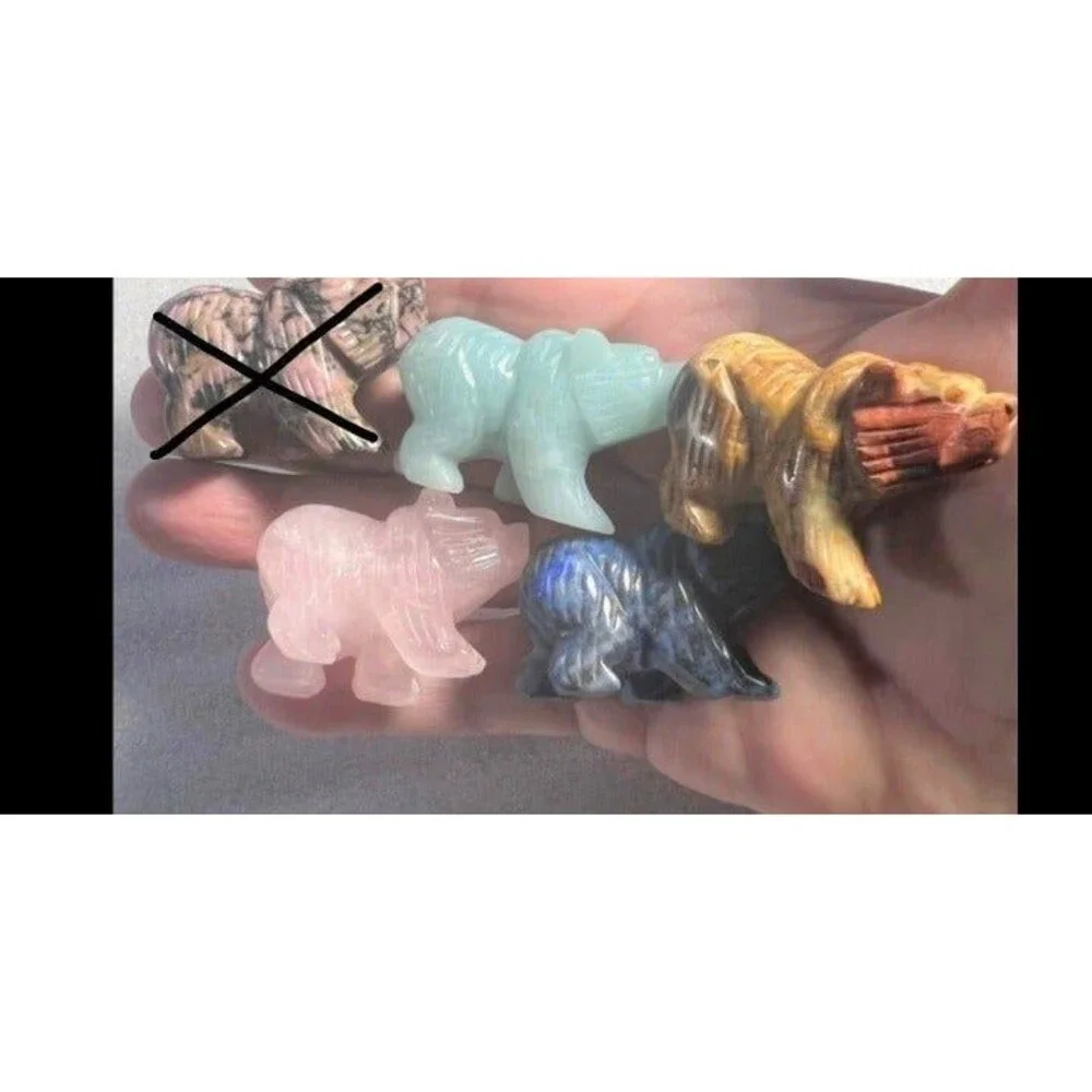 Gemstone Bear Carving - Your Choice